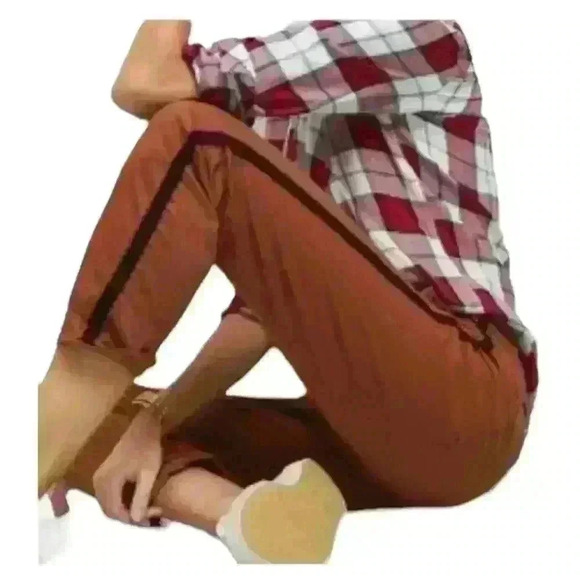 Chino by Anthropologie relaxed velvet striped pants tan size 25 - Picture 5 of 11